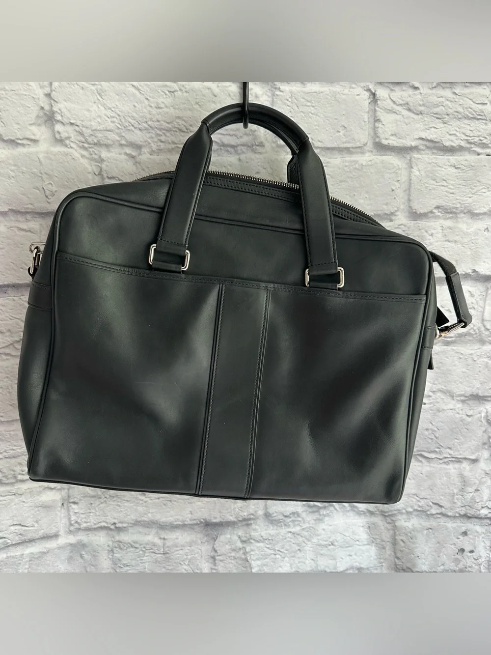 VINTAGE PREOWNED COACH LAPTOP BAG LEATHER WITH STRAP UTILITY BAG WORKWEAR OFFICE